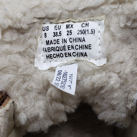 American Eagle Platform Ankle boots Lace Up Faux Suede Lined Size 8 Tan - Picture 8 of 14